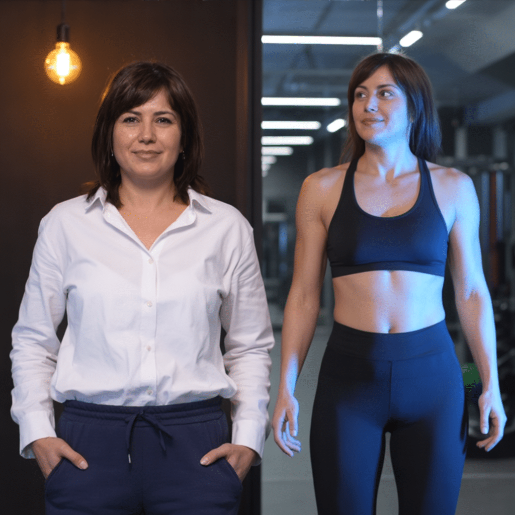 Anna R. before and after pink salt weight loss recipe transformation showing 17 pounds lost in 7 weeks