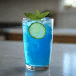 Blue Salt Trick – Blue Himalayan salt stirred into a glass of water with lemon.