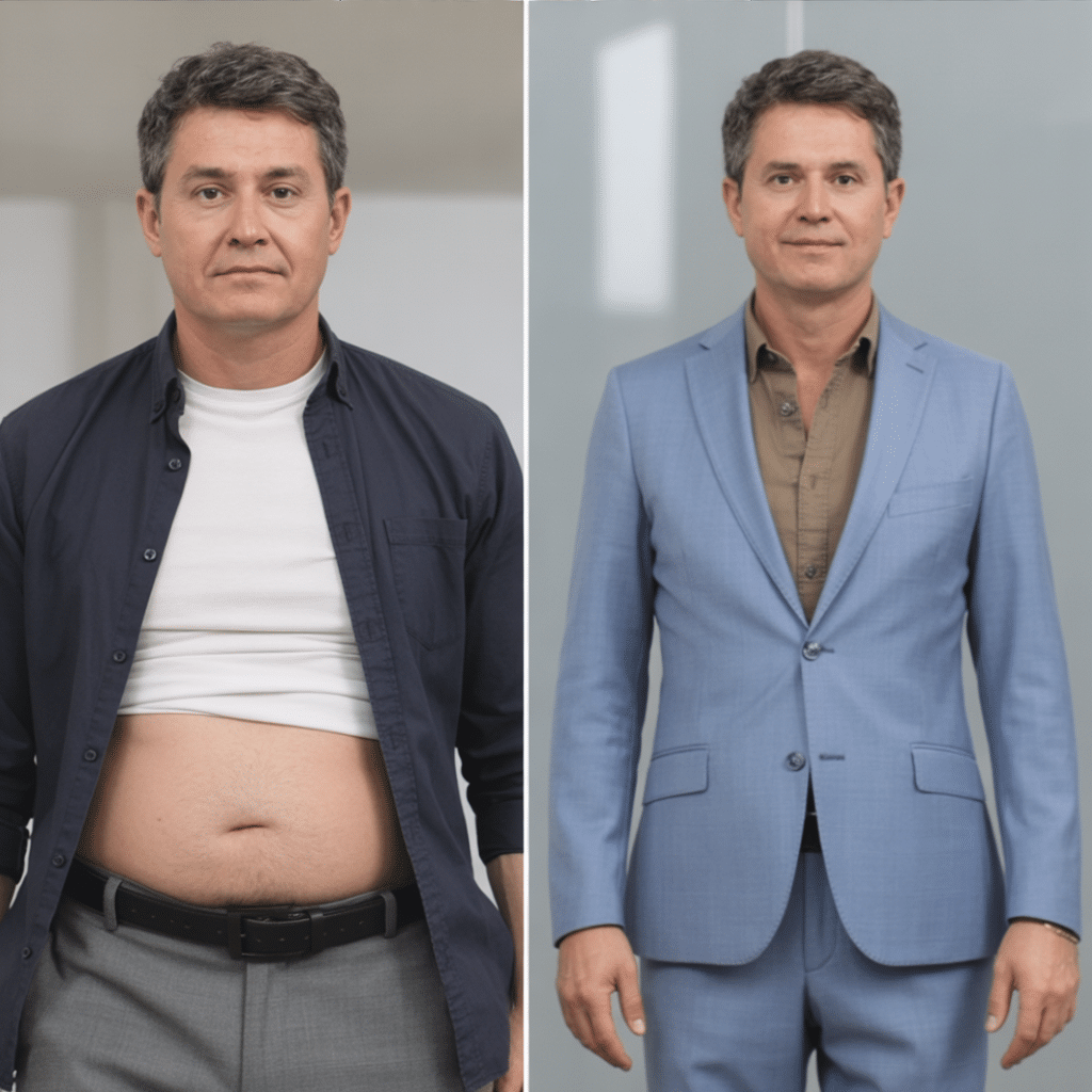 James L. before and after pink salt weight loss recipe transformation losing 18 pounds in 8 weeks