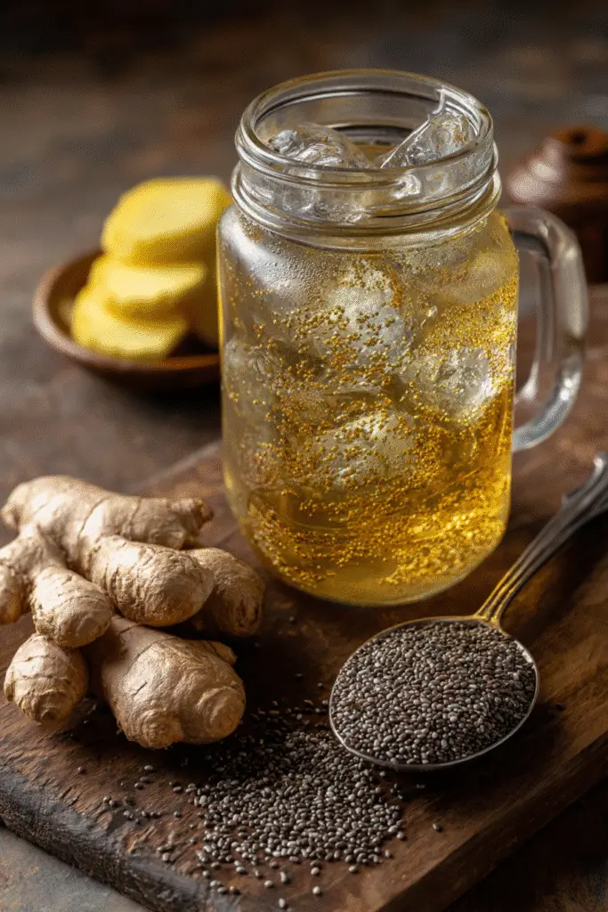 Top view of Zepbound weight loss drink with lemon