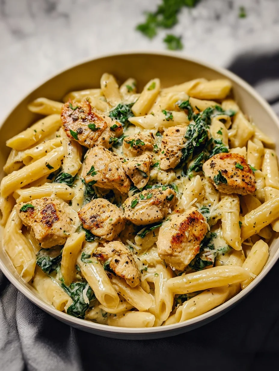 Healthy Garlic Parmesan Chicken Pasta