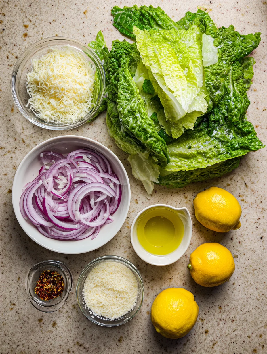 Lemon Parmesan Lettuce Salad