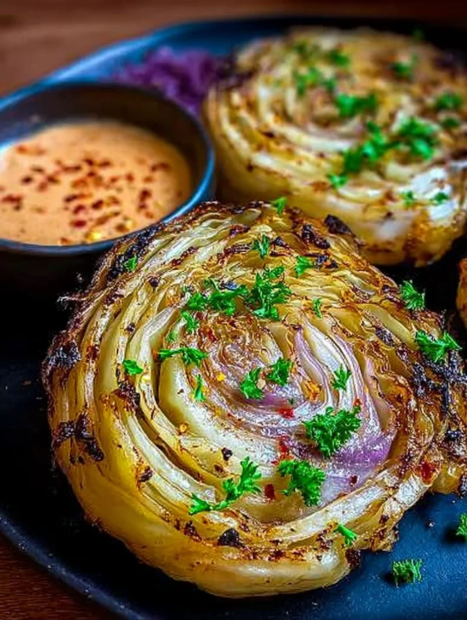 Oven Roasted Garlic Cabbage Steaks