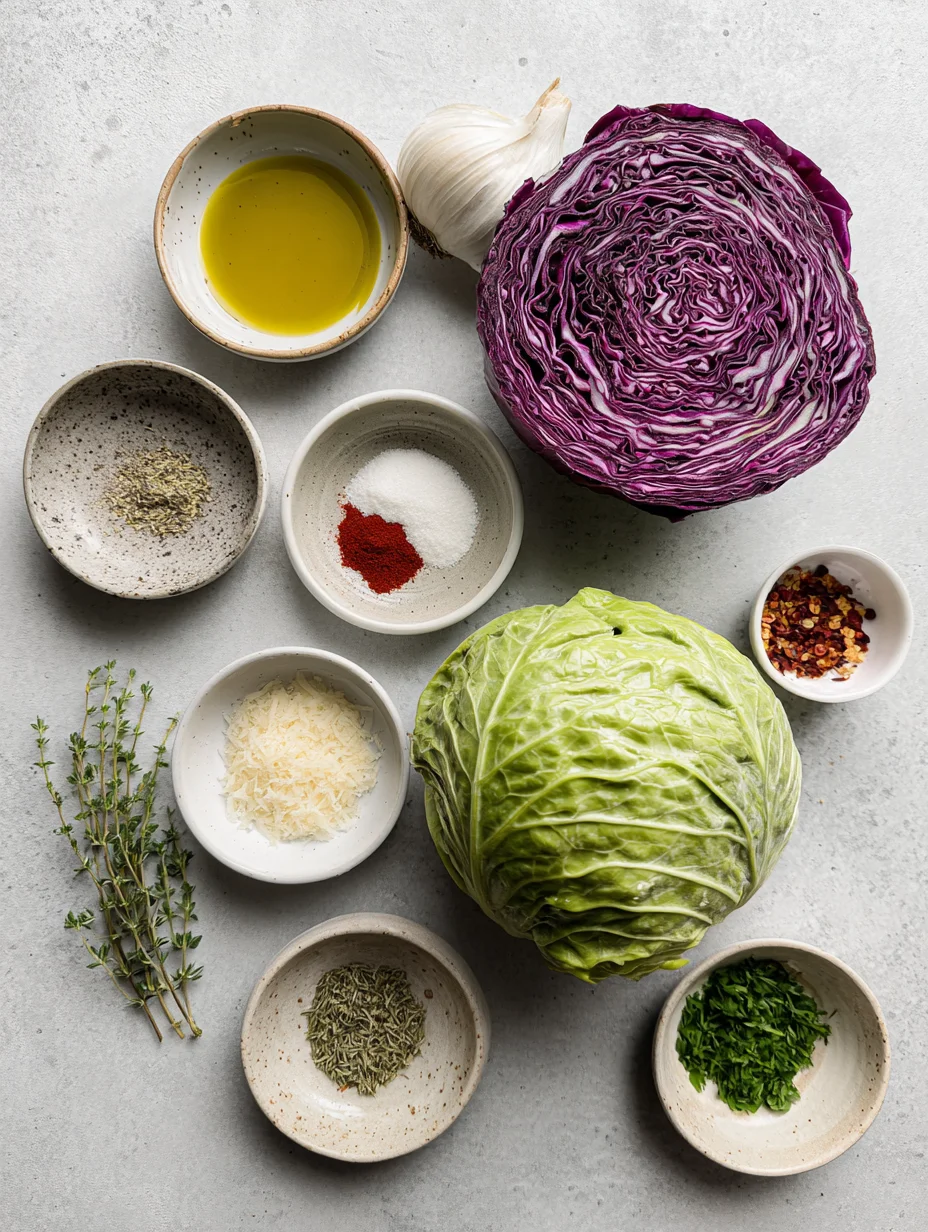 Oven Roasted Garlic Cabbage Steaks