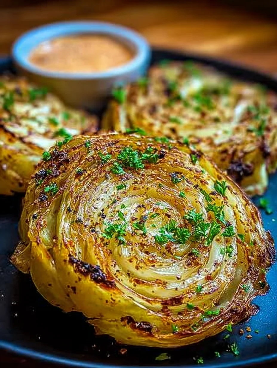 Oven Roasted Garlic Cabbage Steaks