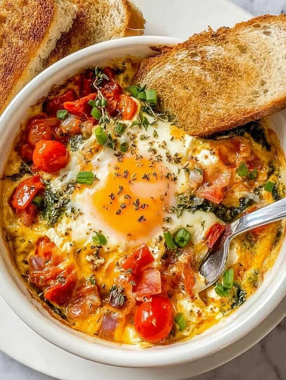 Baked Feta Eggs