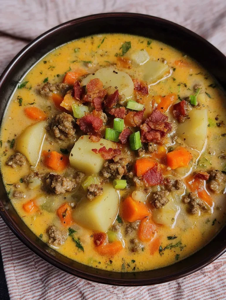 Easy Cheeseburger Soup Recipe