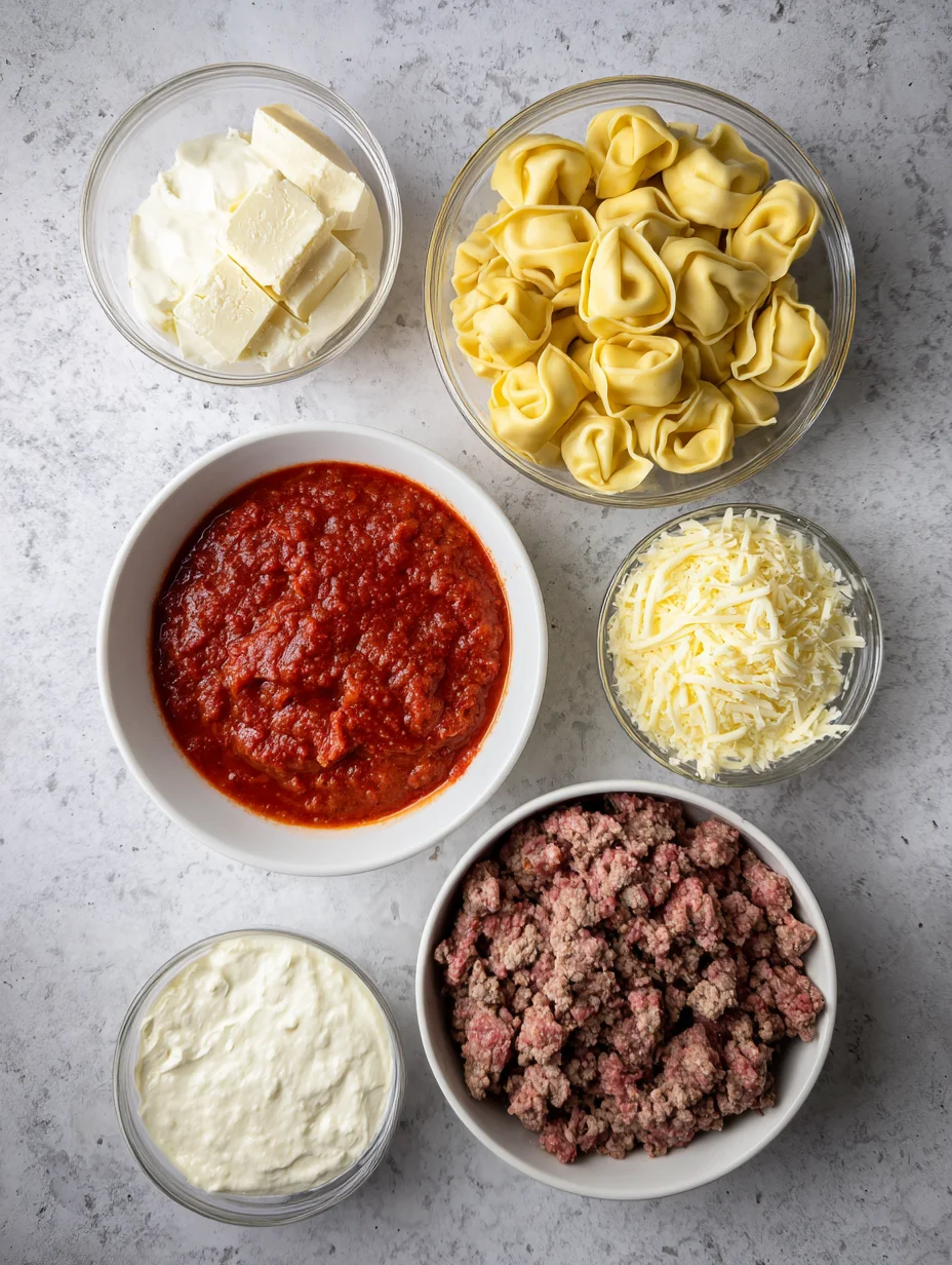 Cheesy Baked Tortellini Casserole