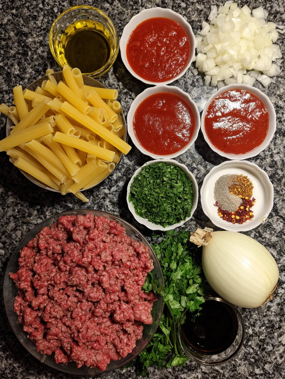 Cheesy Ground Beef Pasta Skillet