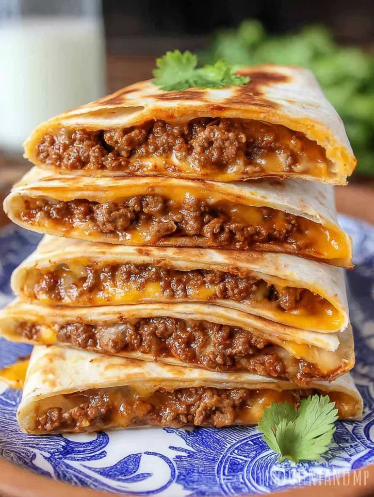 Cheesy Ground Beef Quesadillas