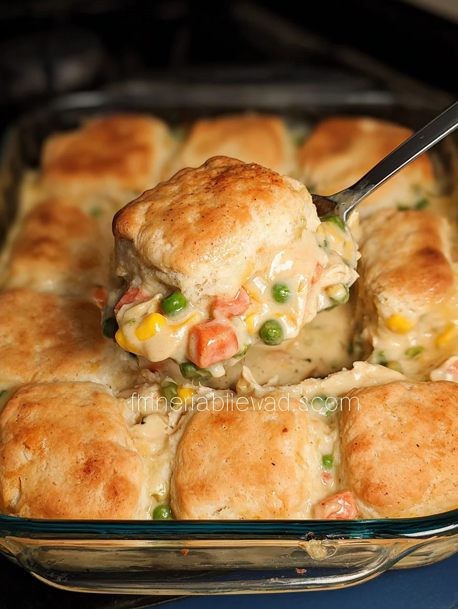 Chicken Pot Pie with Biscuits