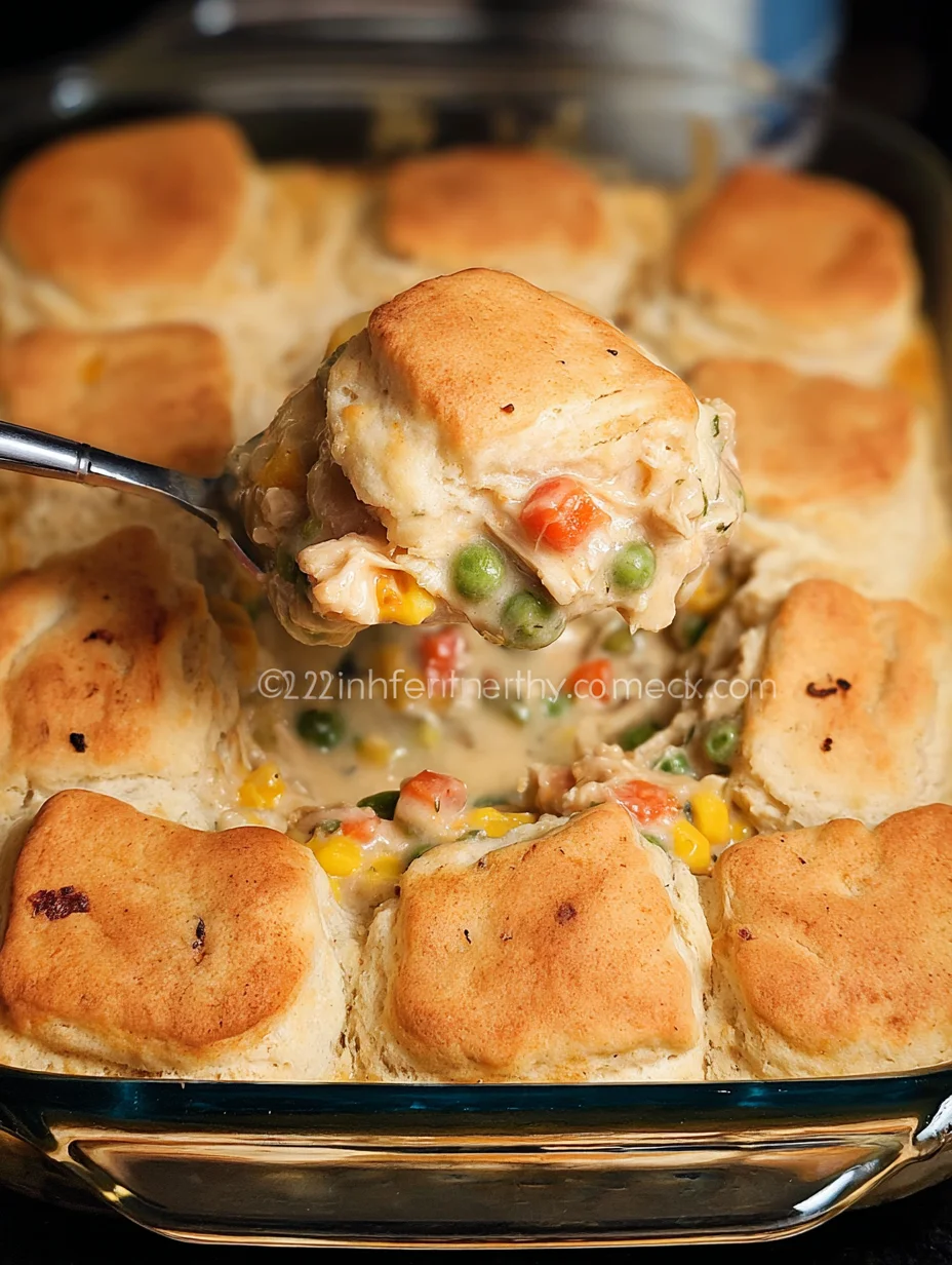 Chicken Pot Pie with Biscuits