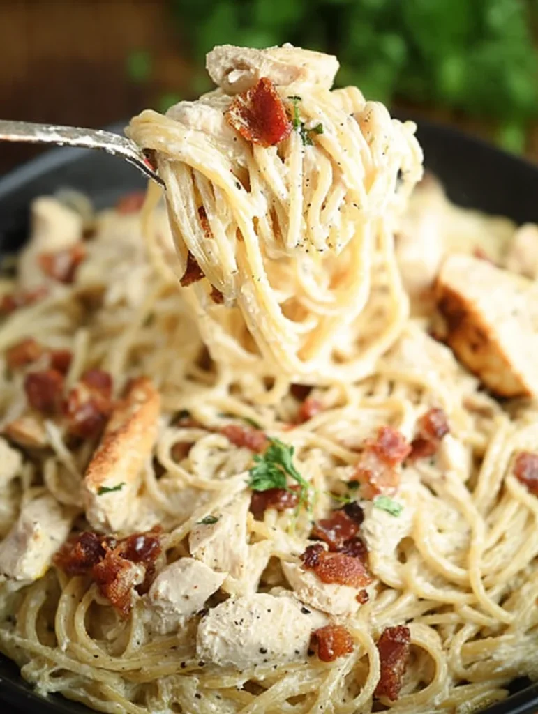 Cream Cheese Bacon Chicken Pasta