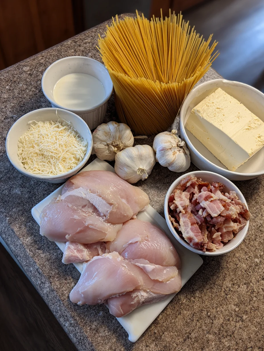 Cream Cheese Bacon Chicken Pasta