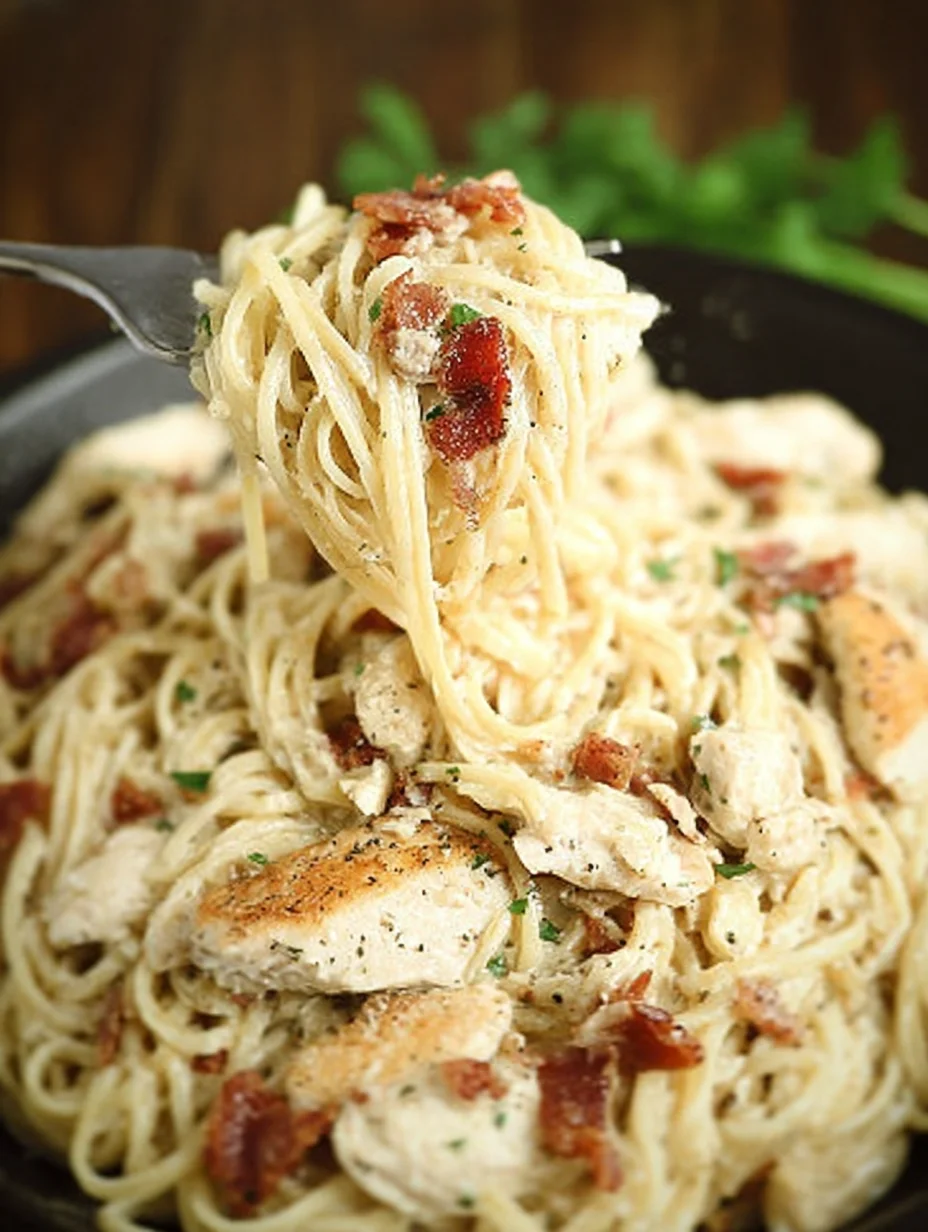 Cream Cheese Bacon Chicken Pasta