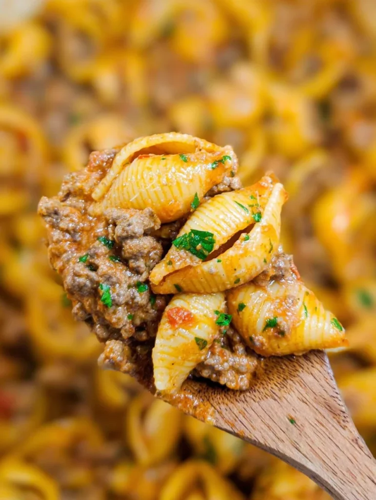 Creamy Beef and Shells