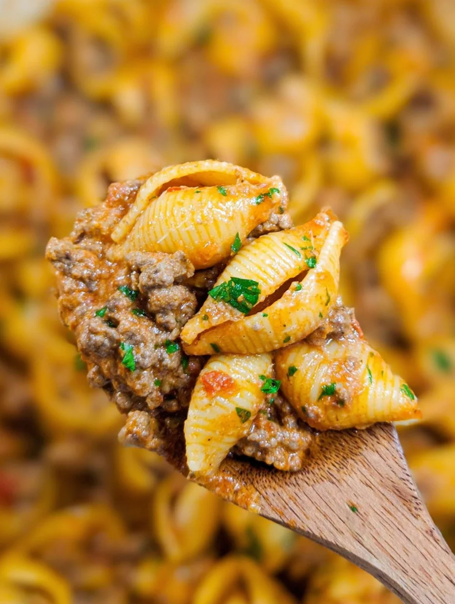 Creamy Beef and Shells