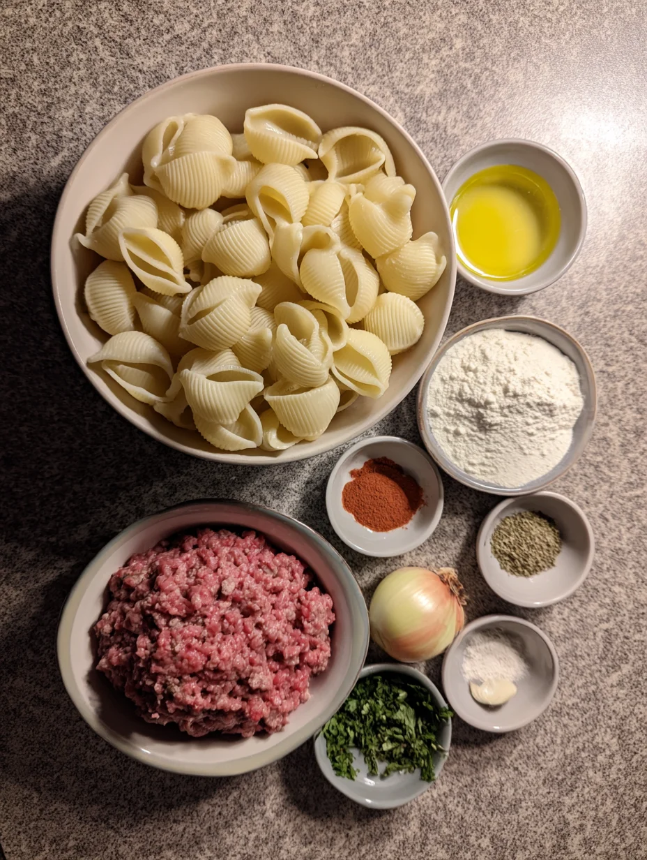 Creamy Beef and Shells