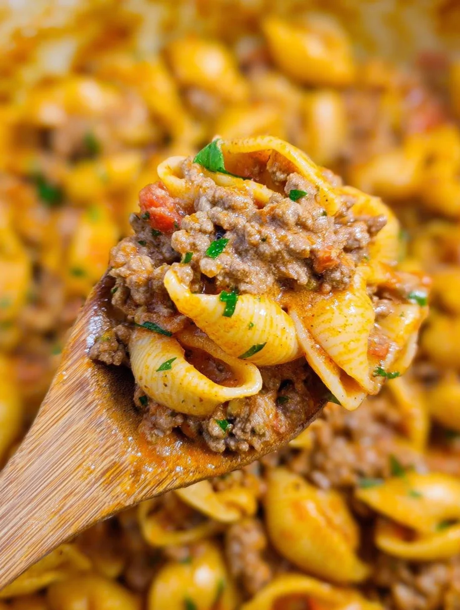 Creamy Beef and Shells