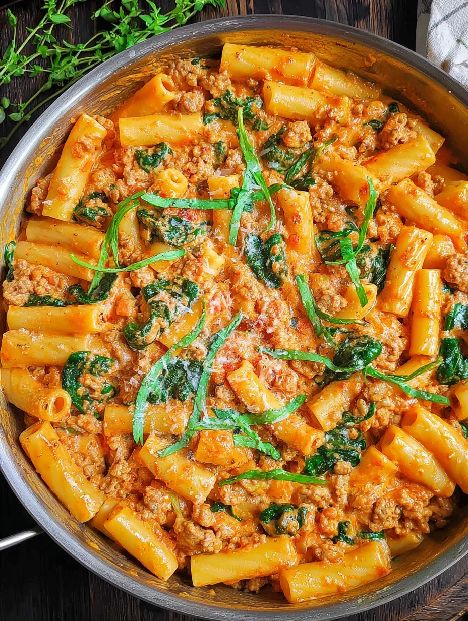 Creamy Sausage Rigatoni