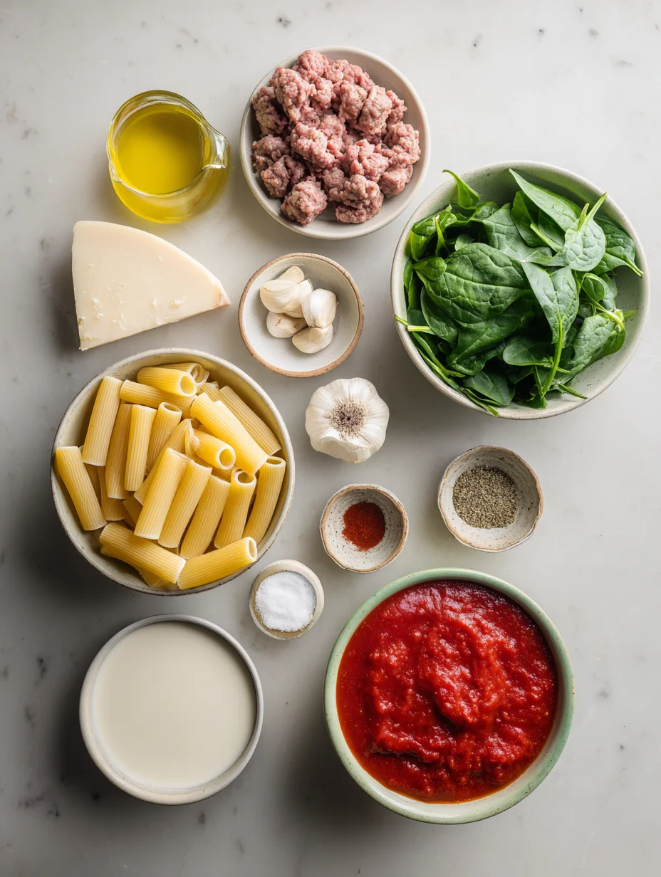 Creamy Sausage Rigatoni