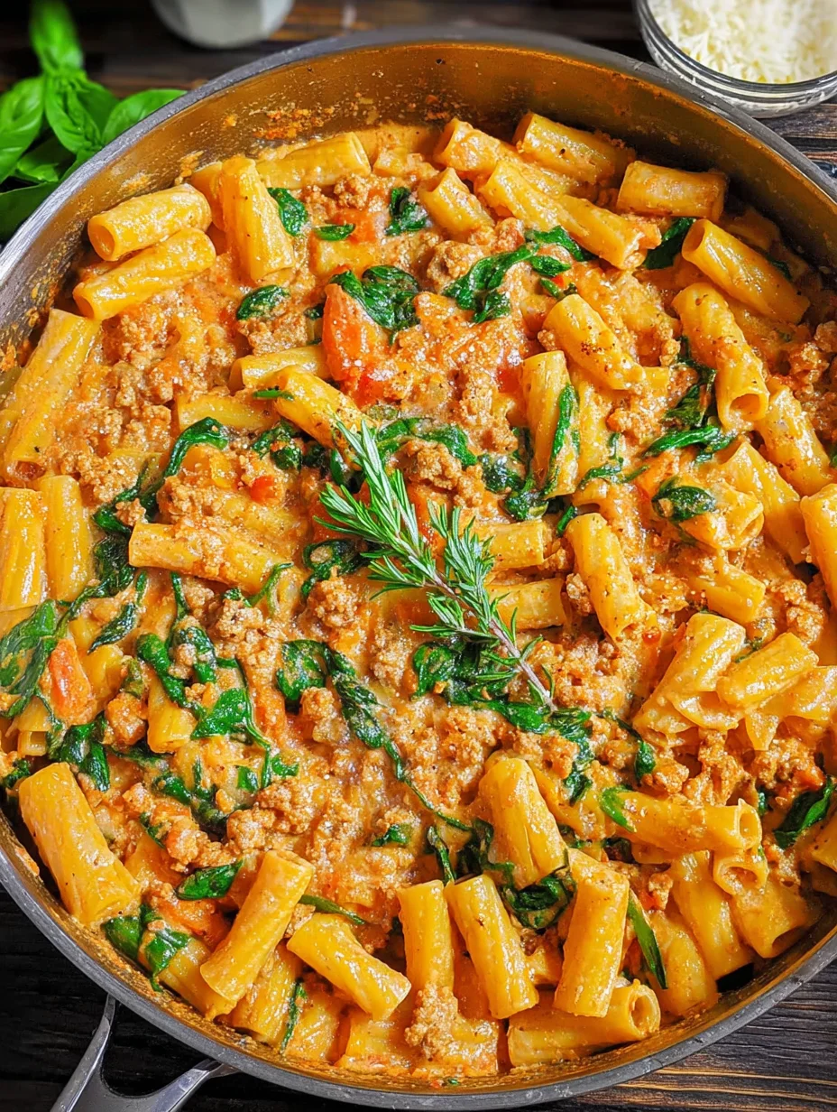 Creamy Sausage Rigatoni