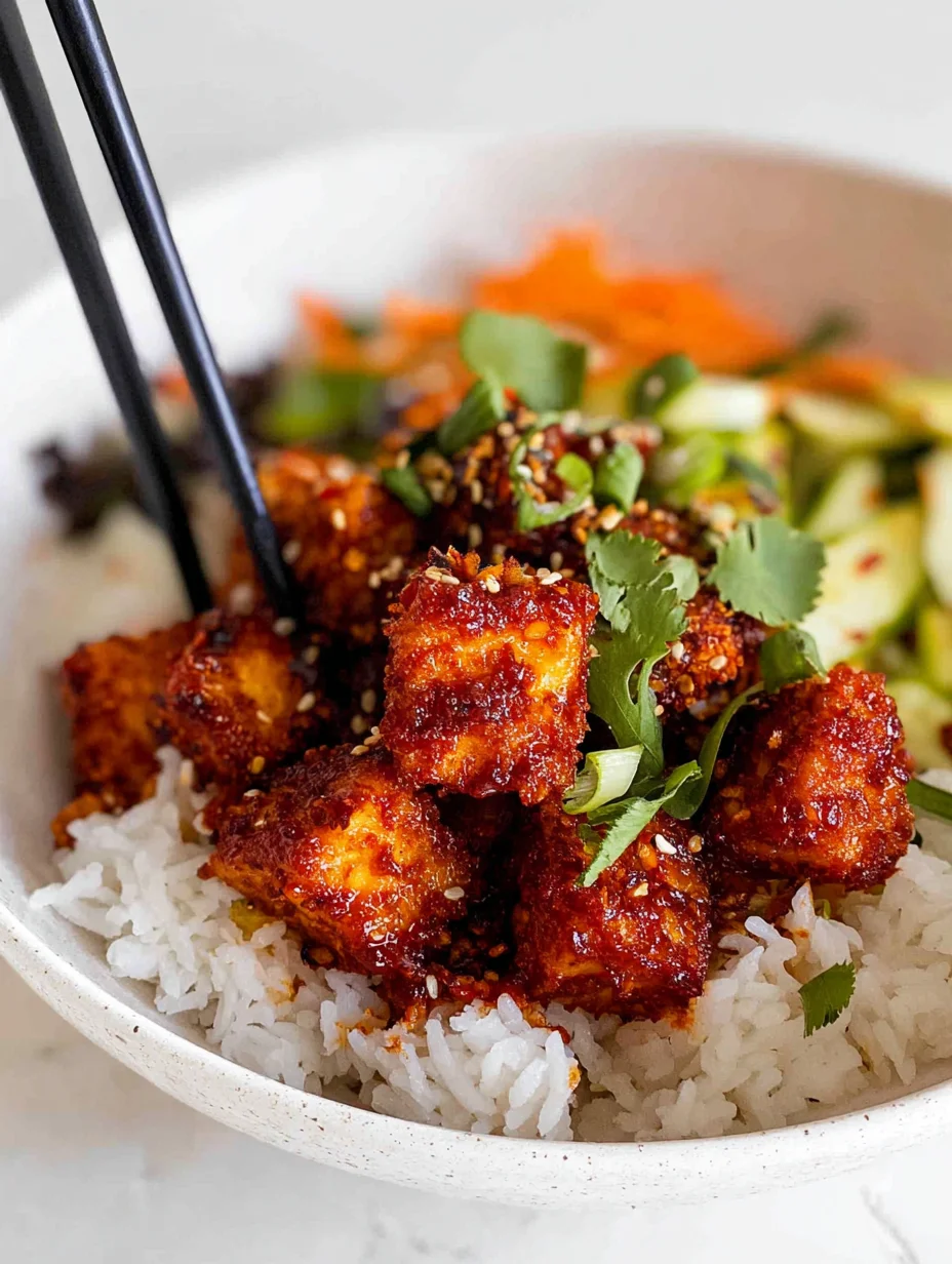 Crispy Gochujang Korean Tofu