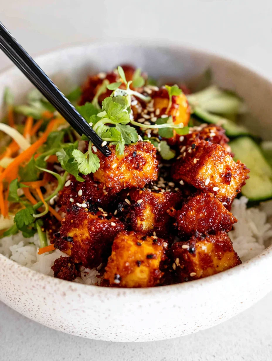 Crispy Gochujang Korean Tofu