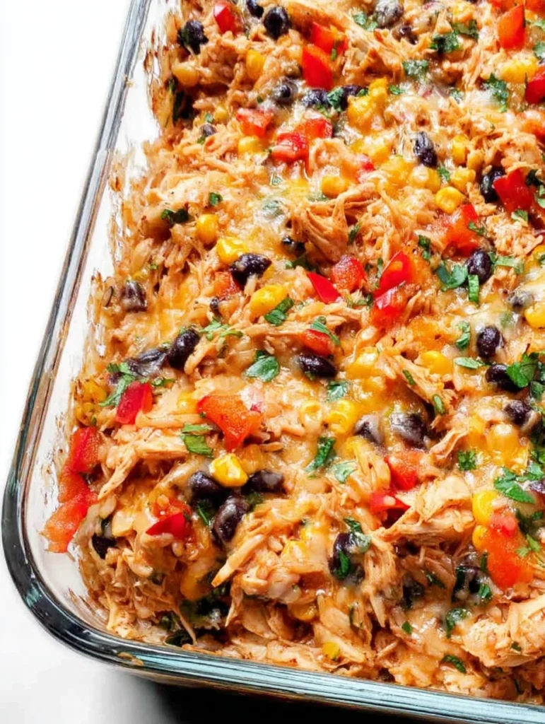 Easy Chicken Burrito Casserole