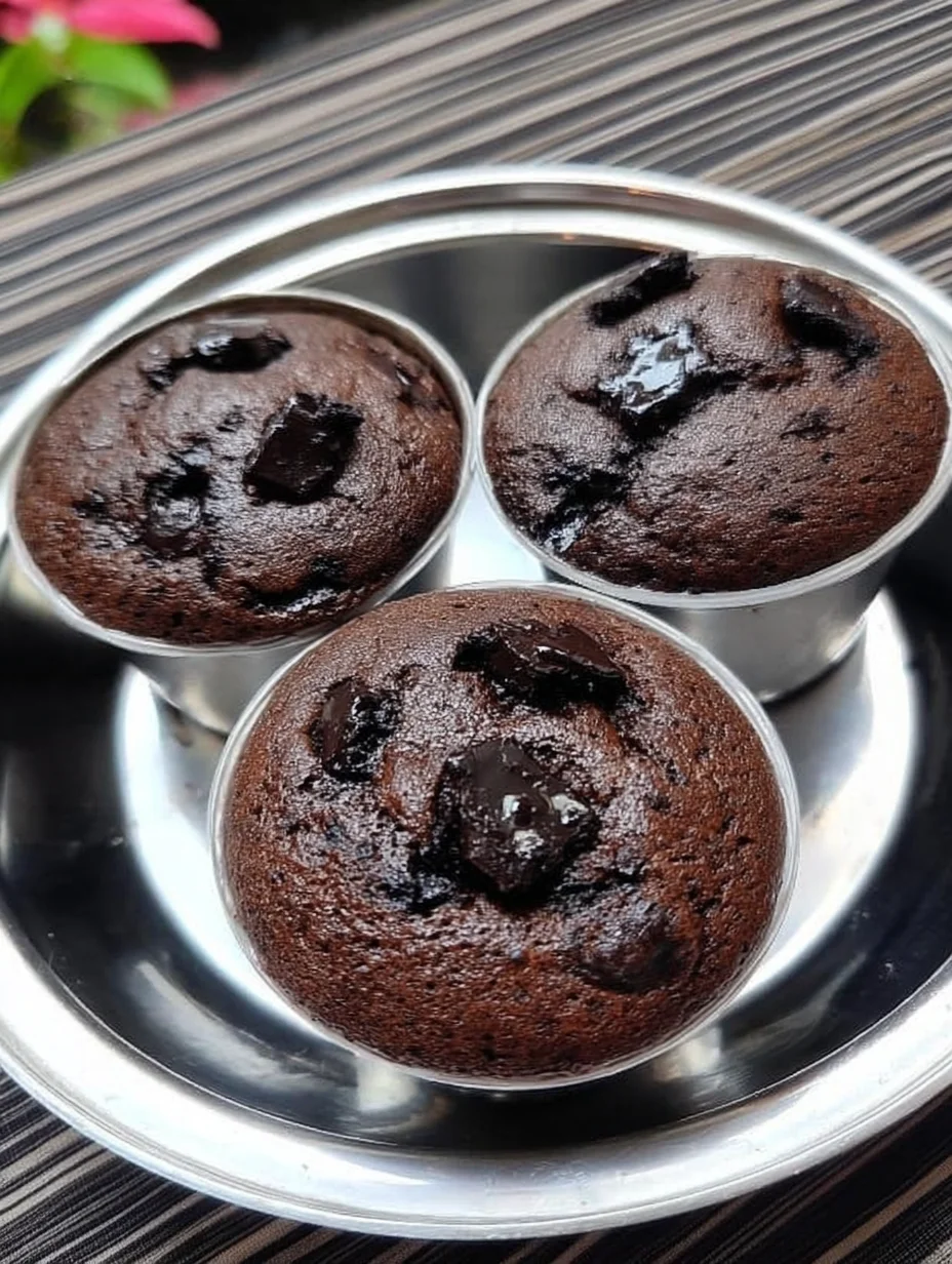 Eggless Chocolate Cup Cakes in Katori