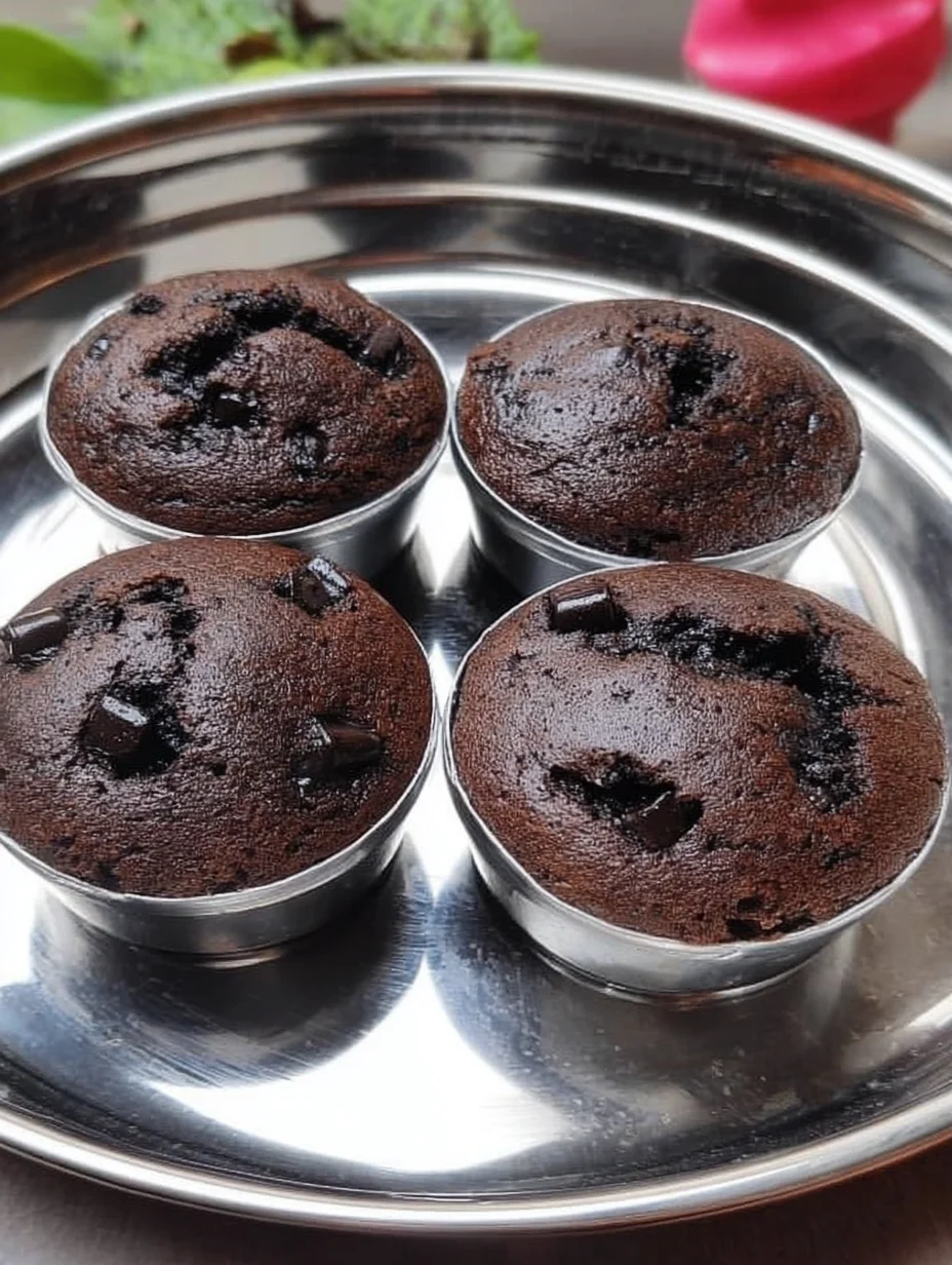 Eggless Chocolate Cup Cakes in Katori