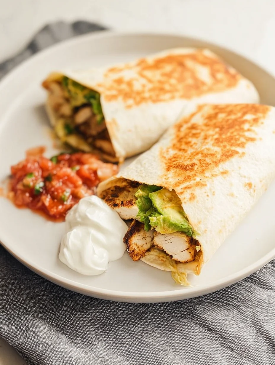Grilled Avocado Chicken Wraps
