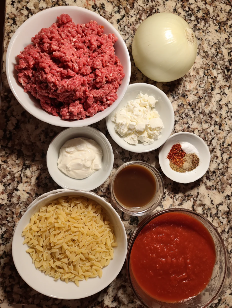 Ground Beef Orzo