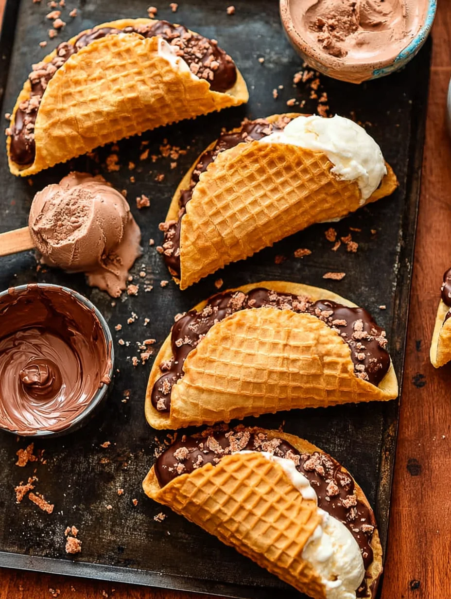 Homemade Choco Tacos