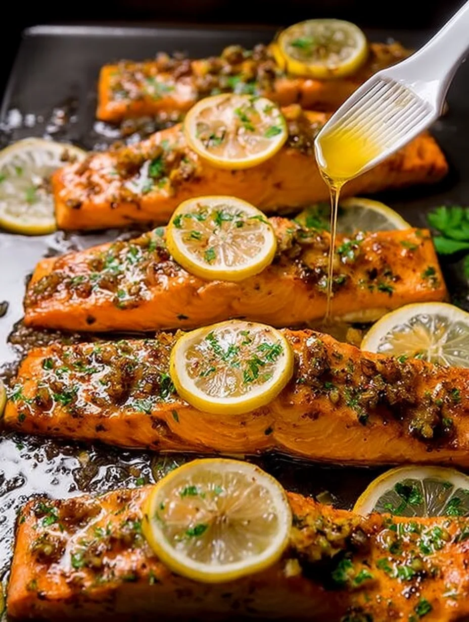 Honey Garlic Butter Baked Salmon