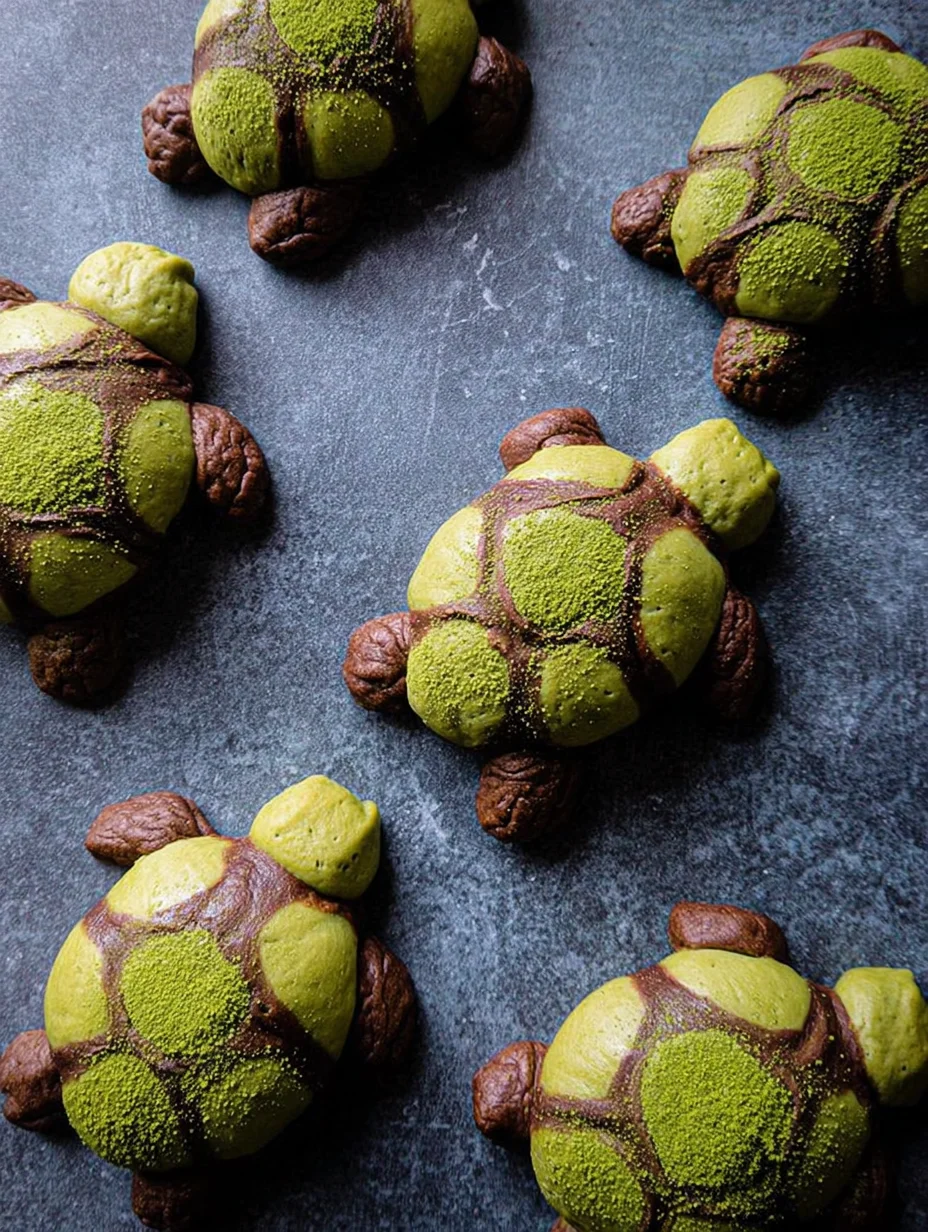 Matcha Milk Bread Turtles