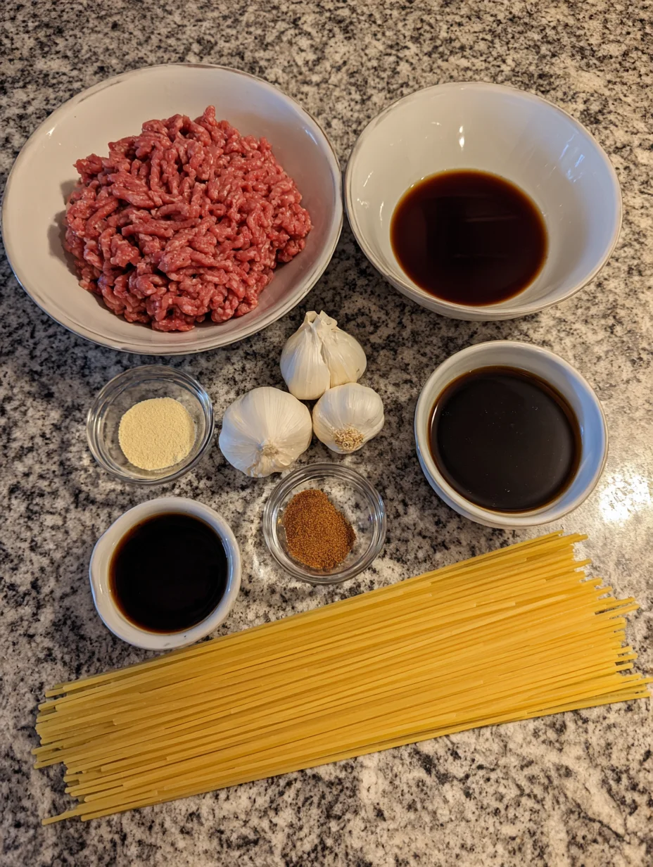 Mongolian Ground Beef Noodles
