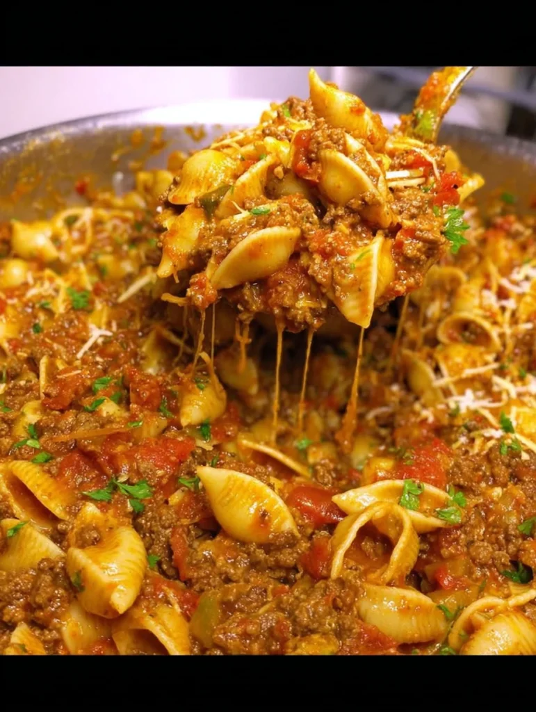 One Pot Cheesy Taco Pasta
