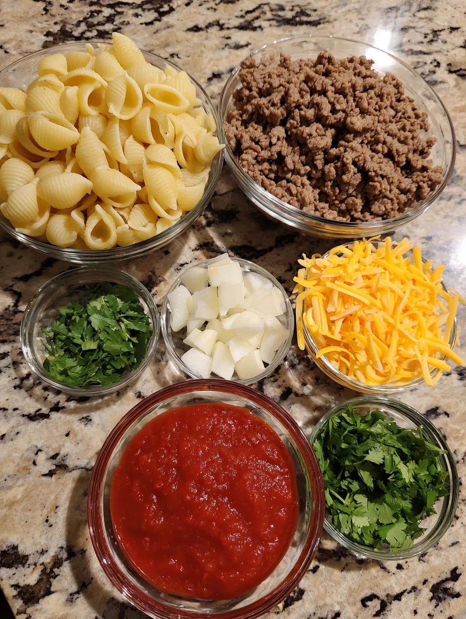One Pot Cheesy Taco Pasta