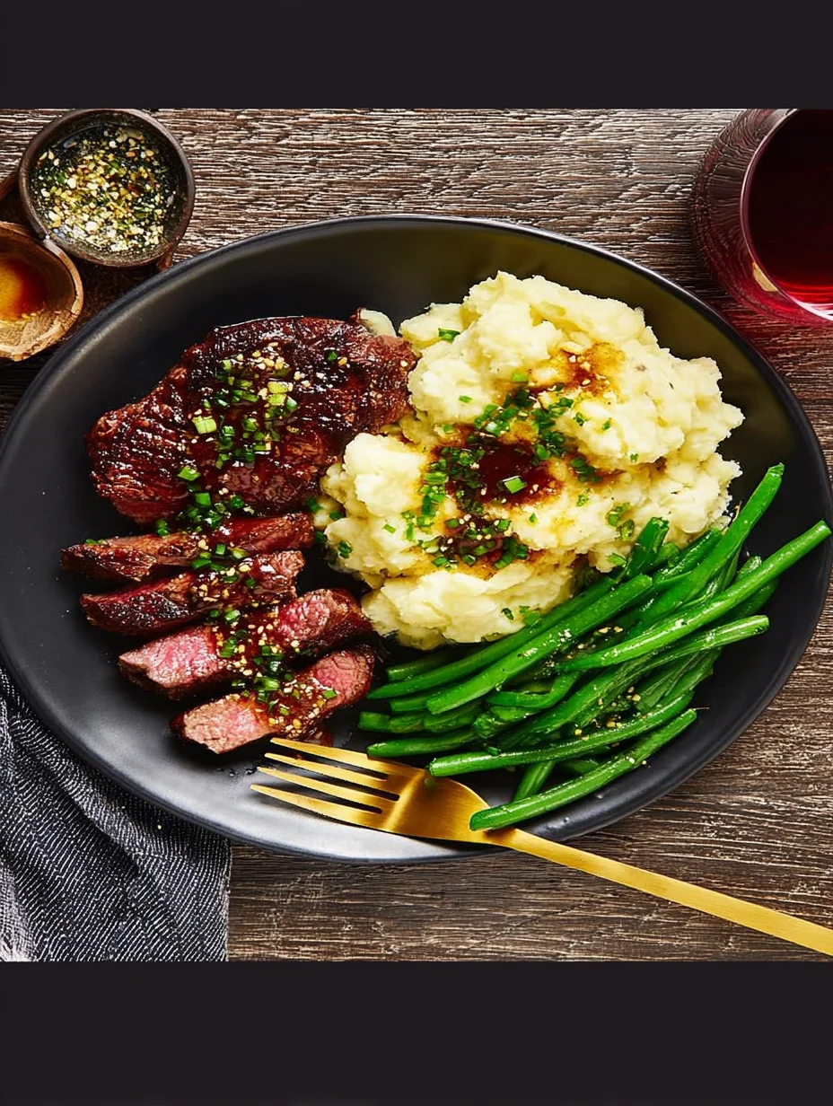 Ribeye and Roasted Garlic Pan Sauce