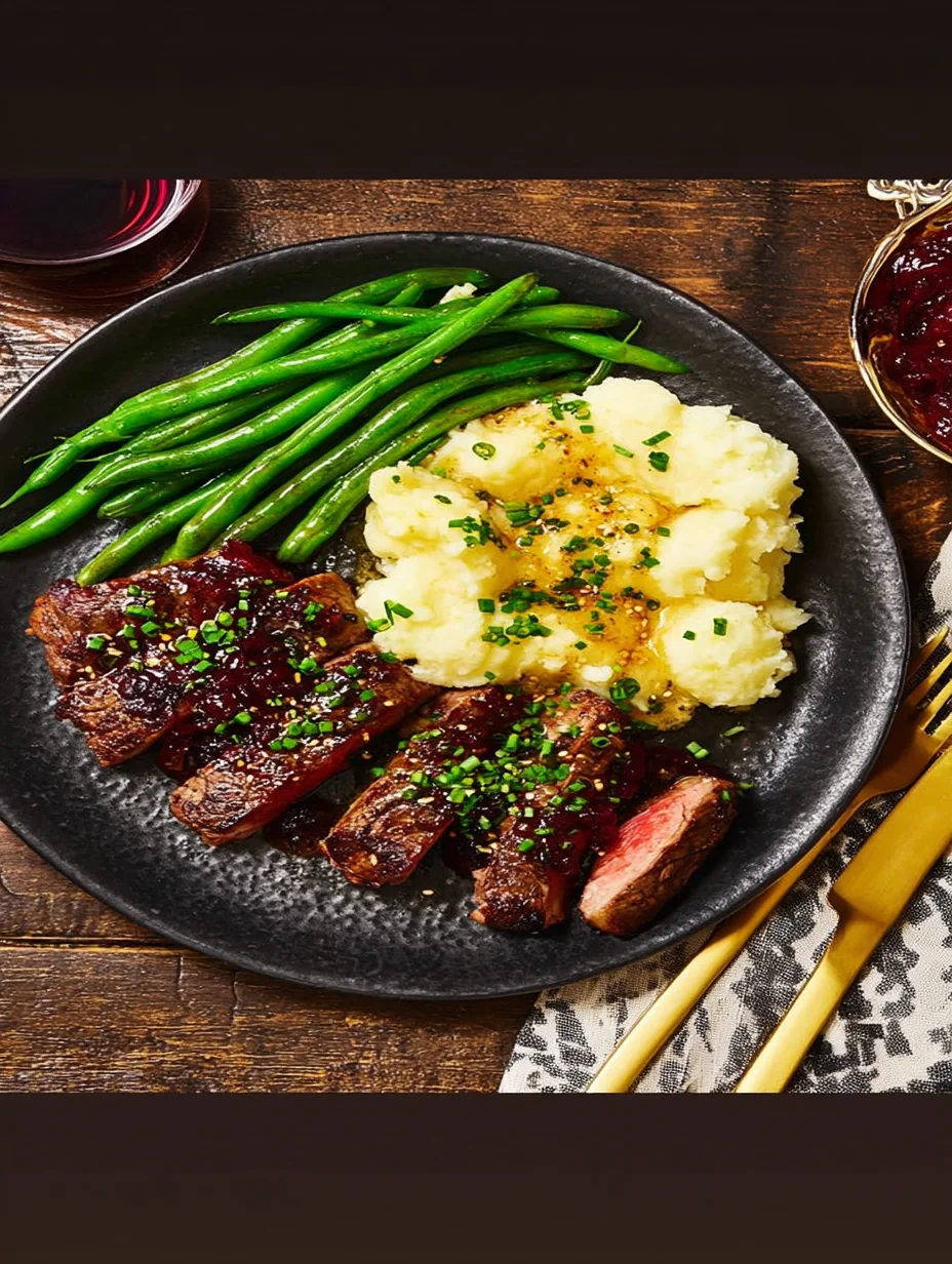 Ribeye and Roasted Garlic Pan Sauce