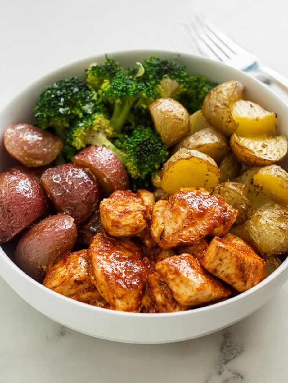 Skinny Chicken and Roasted Potato Bowl