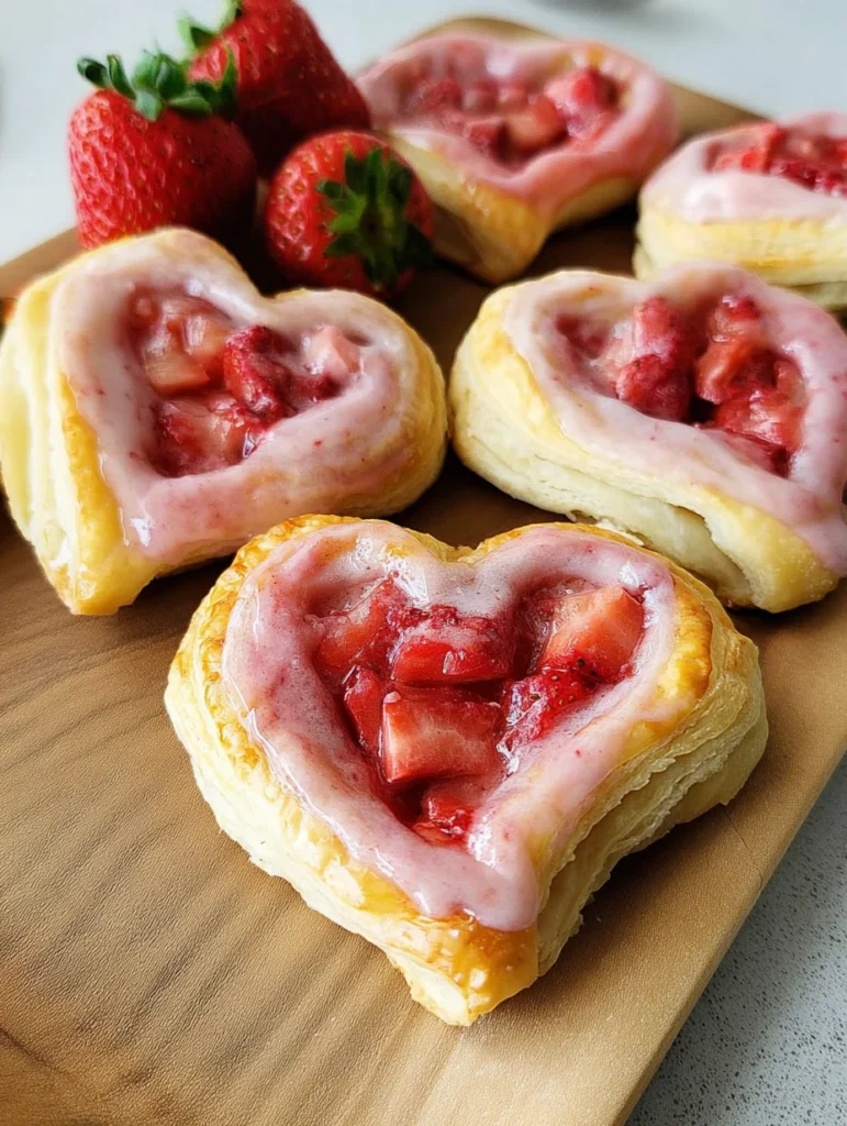 Strawberry Cream Cheese Heart Danishes