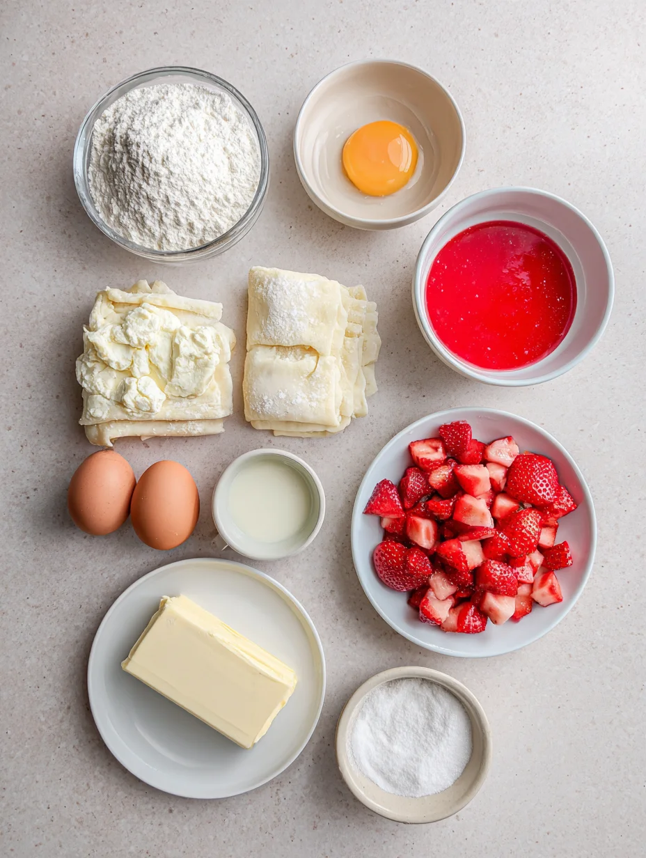 Strawberry Cream Cheese Heart Danishes