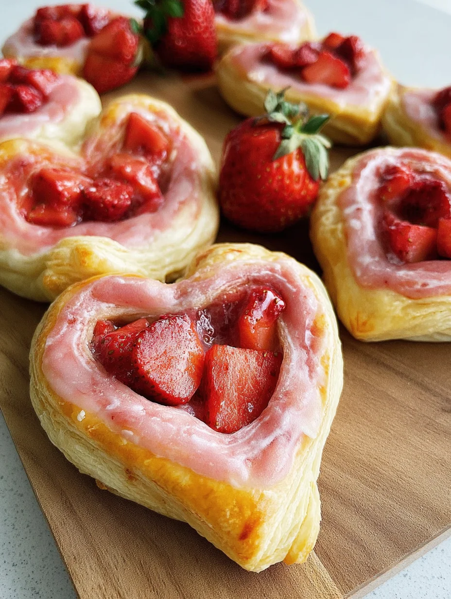 Strawberry Cream Cheese Heart Danishes