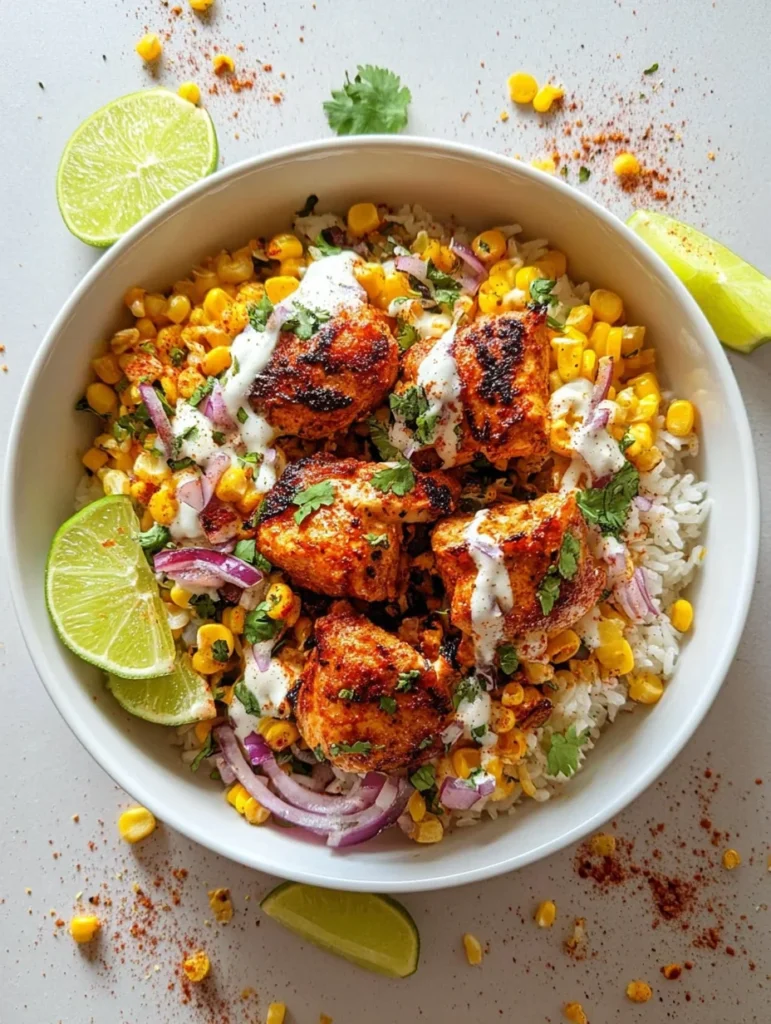 Street Corn Chicken Rice Bowl
