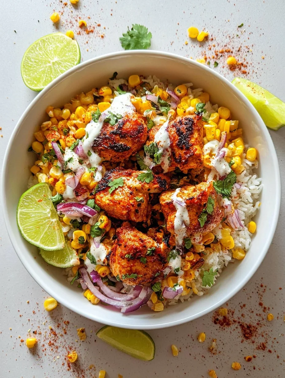 Street Corn Chicken Rice Bowl