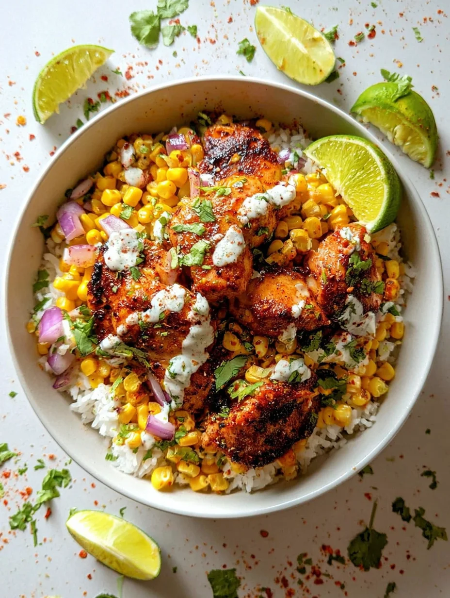 Street Corn Chicken Rice Bowl