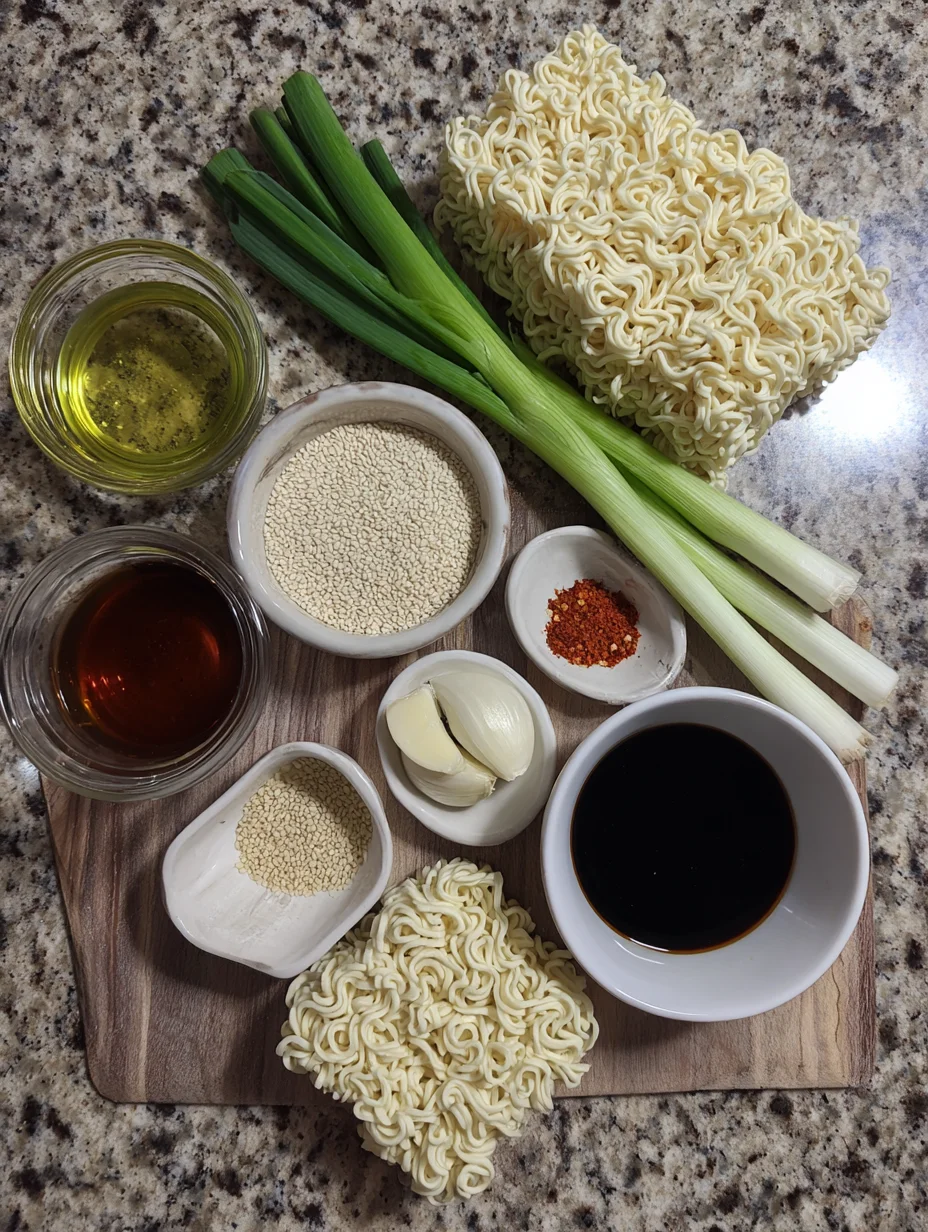 10 Minute Sesame Garlic Ramen Noodles