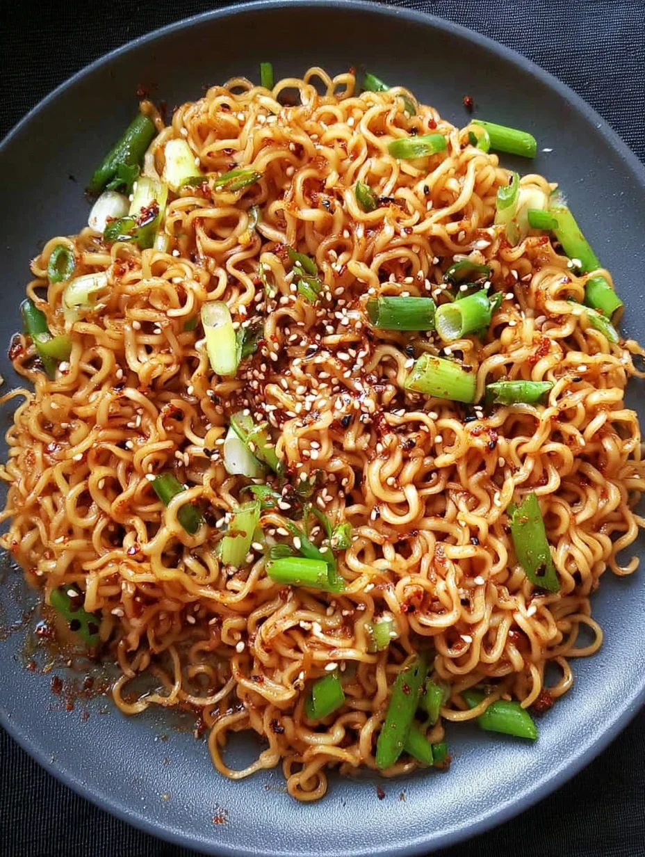 10 Minute Sesame Garlic Ramen Noodles